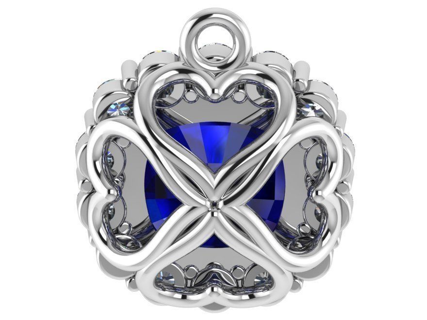 Cushion Cluster Pendant 0261 3D print model_3