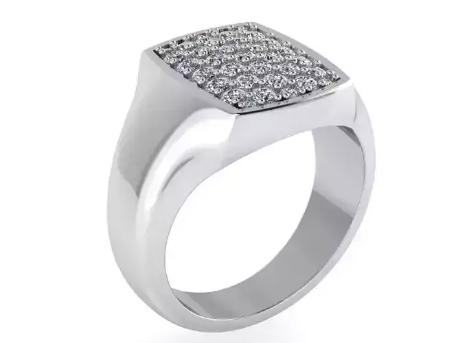 French Pave Diamond Ring 0263