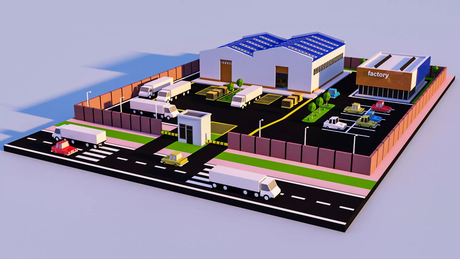 Low Poly factory- Low Poly Assets Low-poly 3D model Low-poly 3D model_0