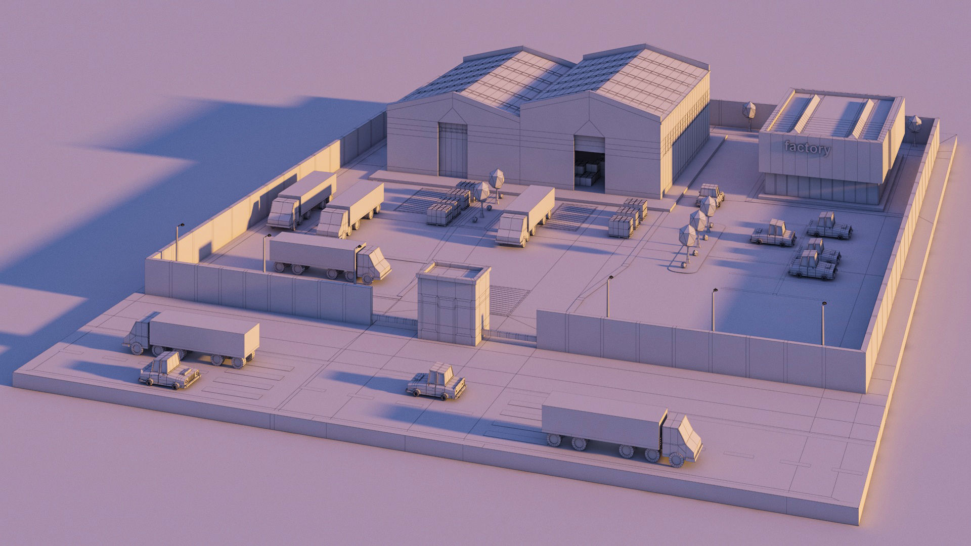 Low Poly factory- Low Poly Assets Low-poly 3D model Low-poly 3D model_15