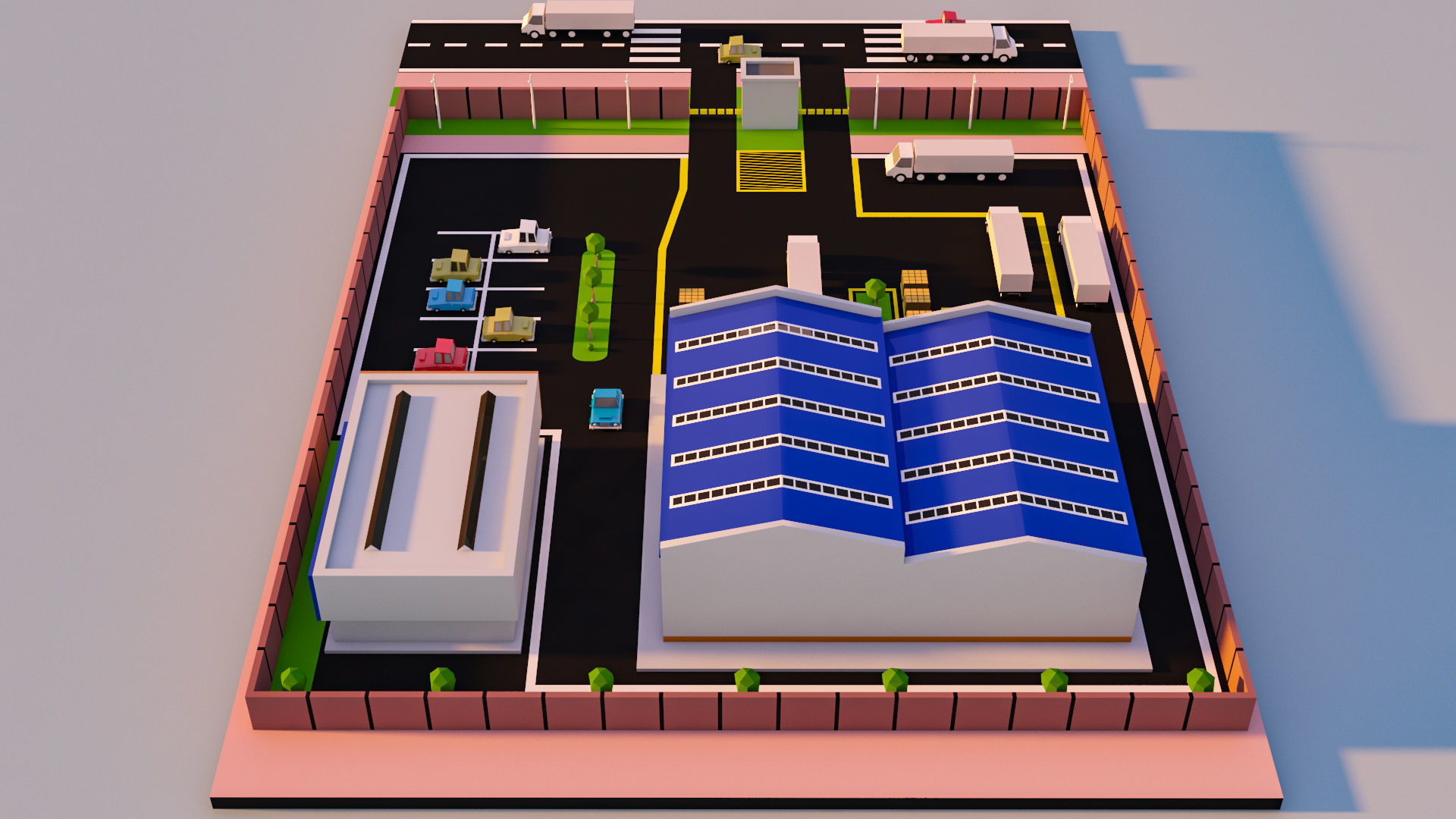 Low Poly factory- Low Poly Assets Low-poly 3D model Low-poly 3D model_3