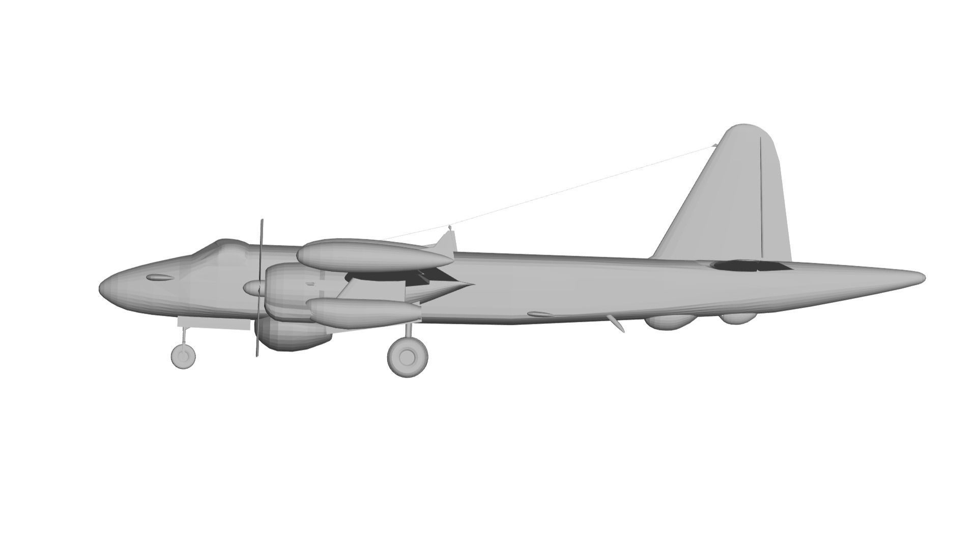 Lockheed P-2 Neptune 3D model_2