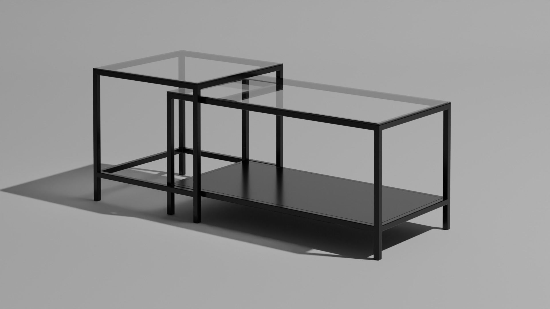 Glass table Free 3D model_2