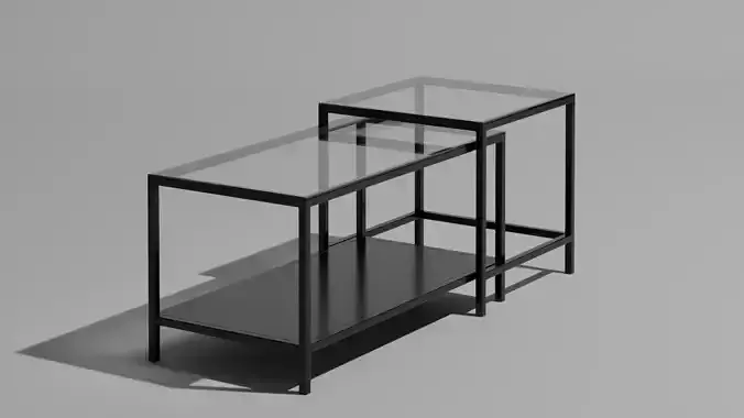 Glass table Free 3D model