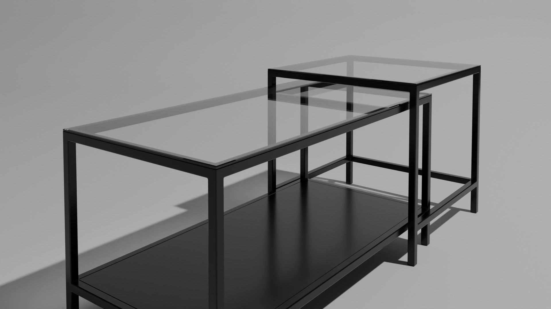 Glass table Free 3D model_1