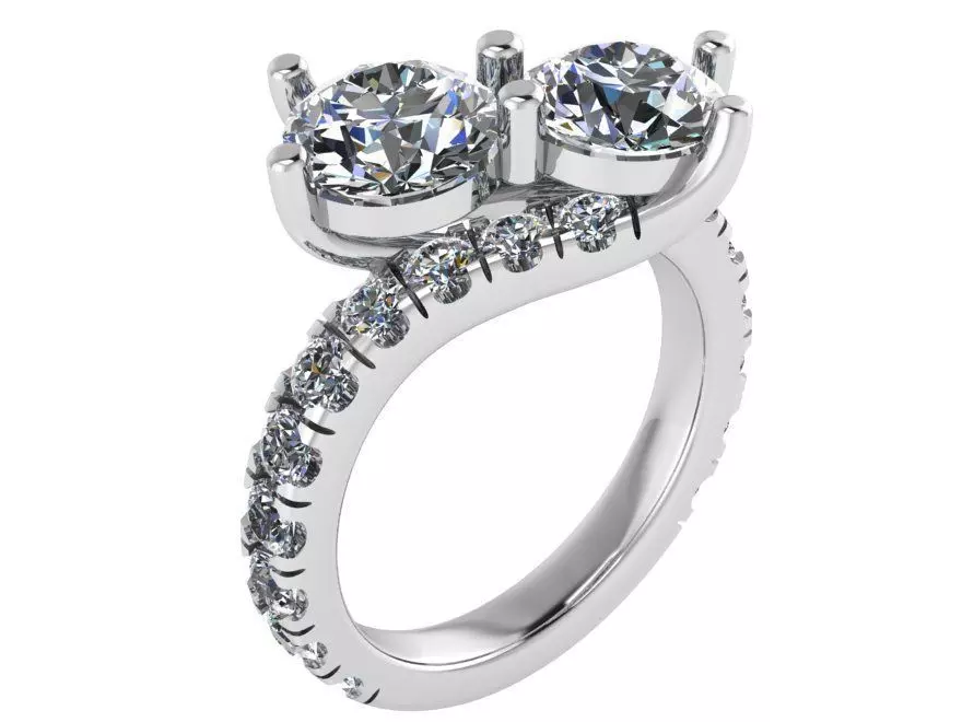  Round Diamond Fashion Ring 0270 3D print model_0