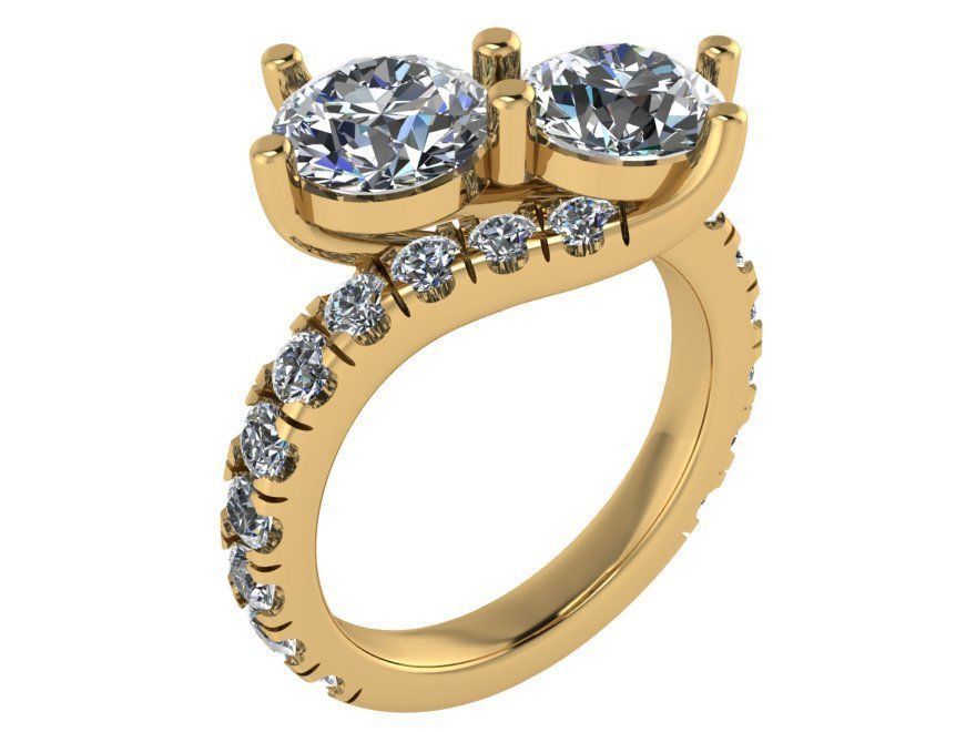  Round Diamond Fashion Ring 0270 3D print model_1