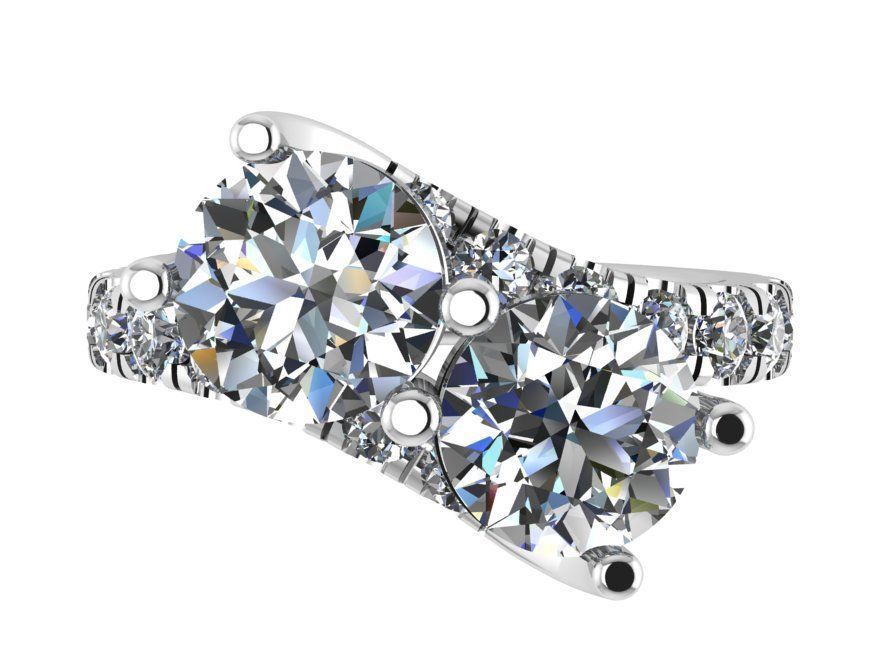  Round Diamond Fashion Ring 0270 3D print model_2