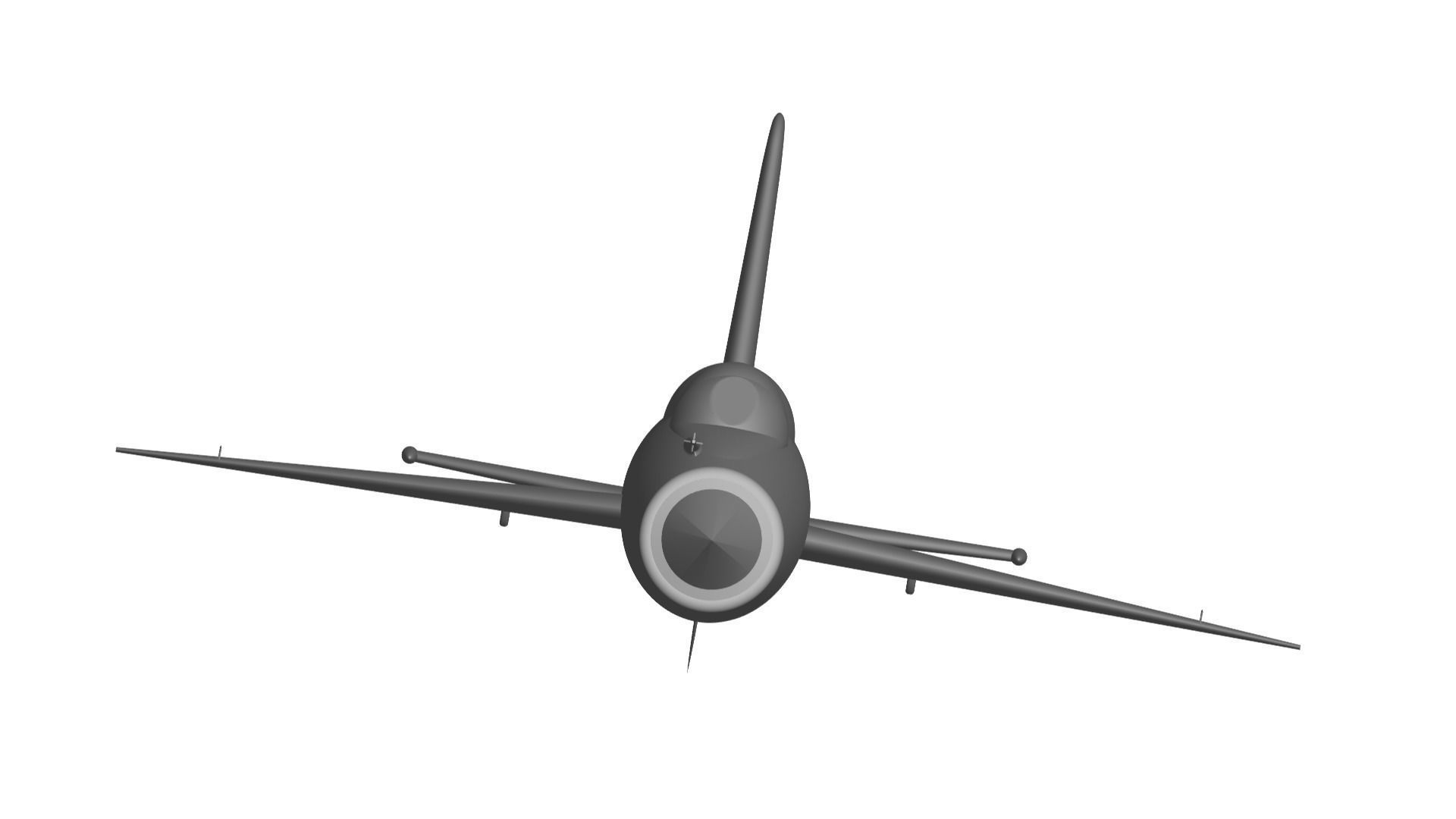 MiG-21 fighter jet flying in sky 3D model_4