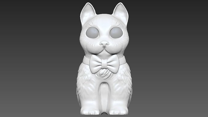 cute cat 3d print ready 3D print model