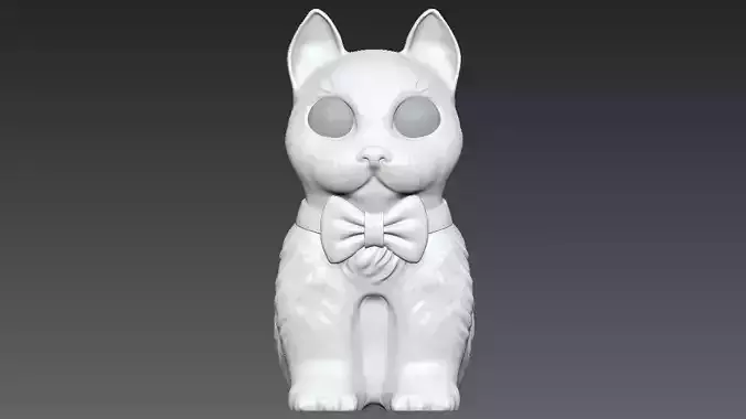 cute cat 3d print ready 3D print model