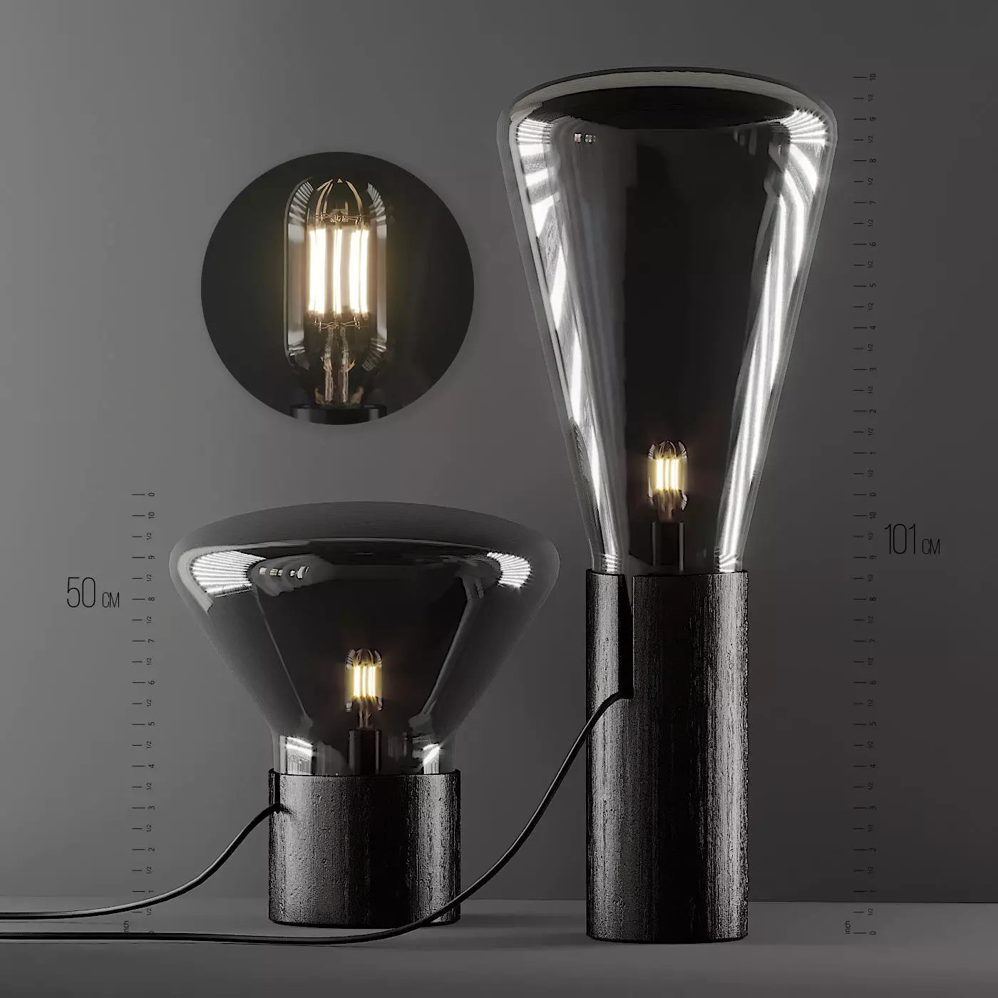 Muffin Tall Floor Lamp by Dan Yeffet 3D model_0