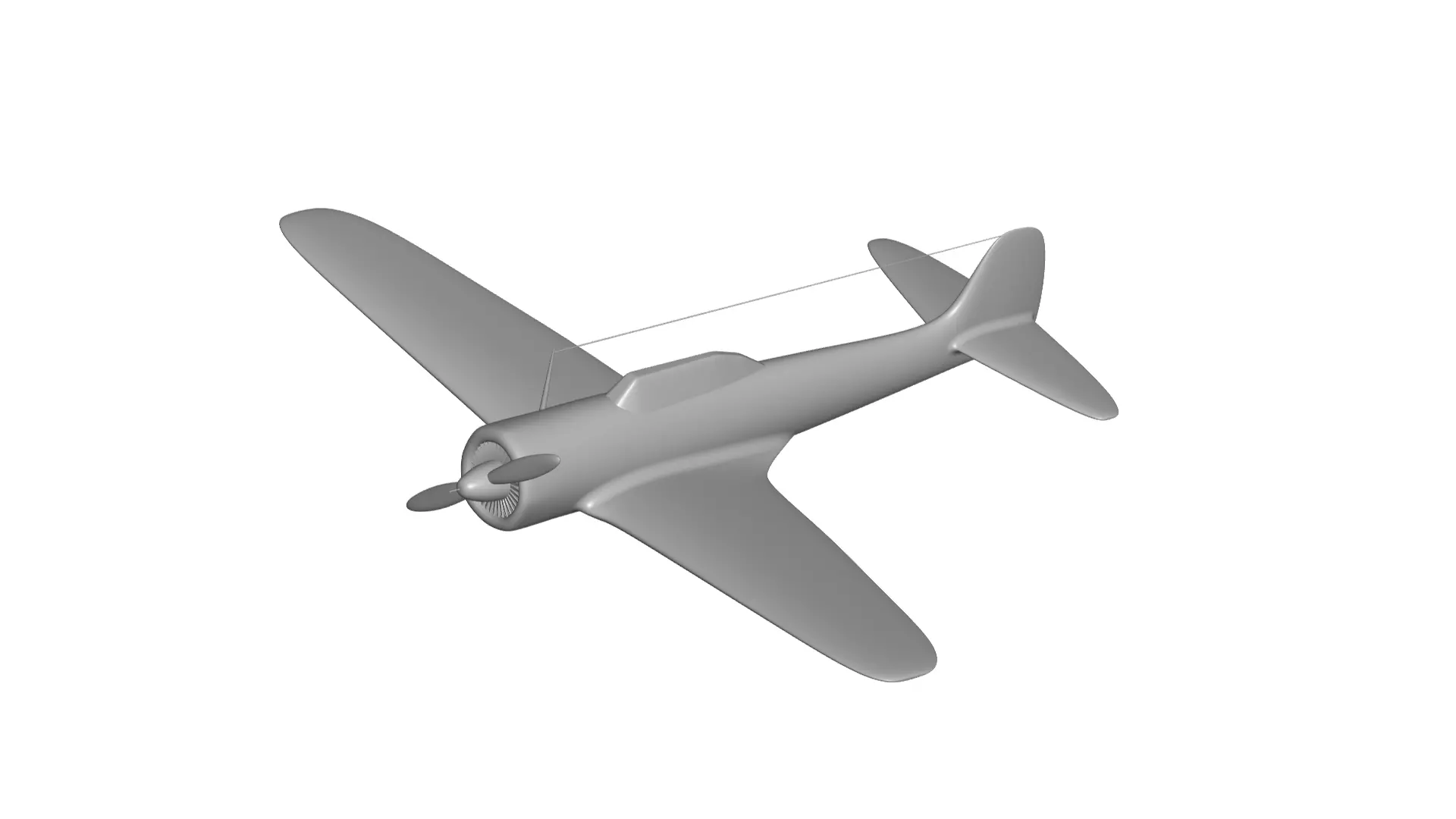 Nakajima Ki-43 Hayabusa 3D model