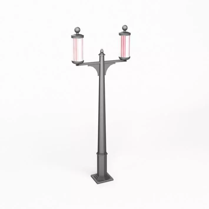 Double Street Light 3D model_0