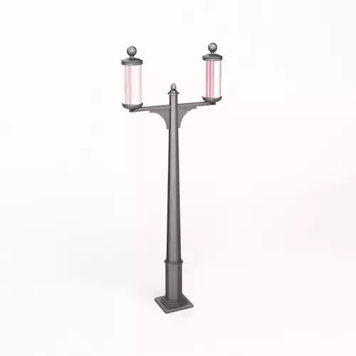 Double Street Light 3D model