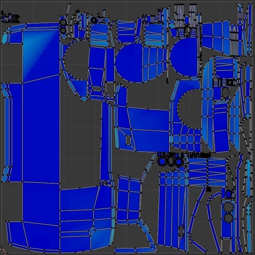 Car U2 lowpoly game-ready Low-poly 3D model_7