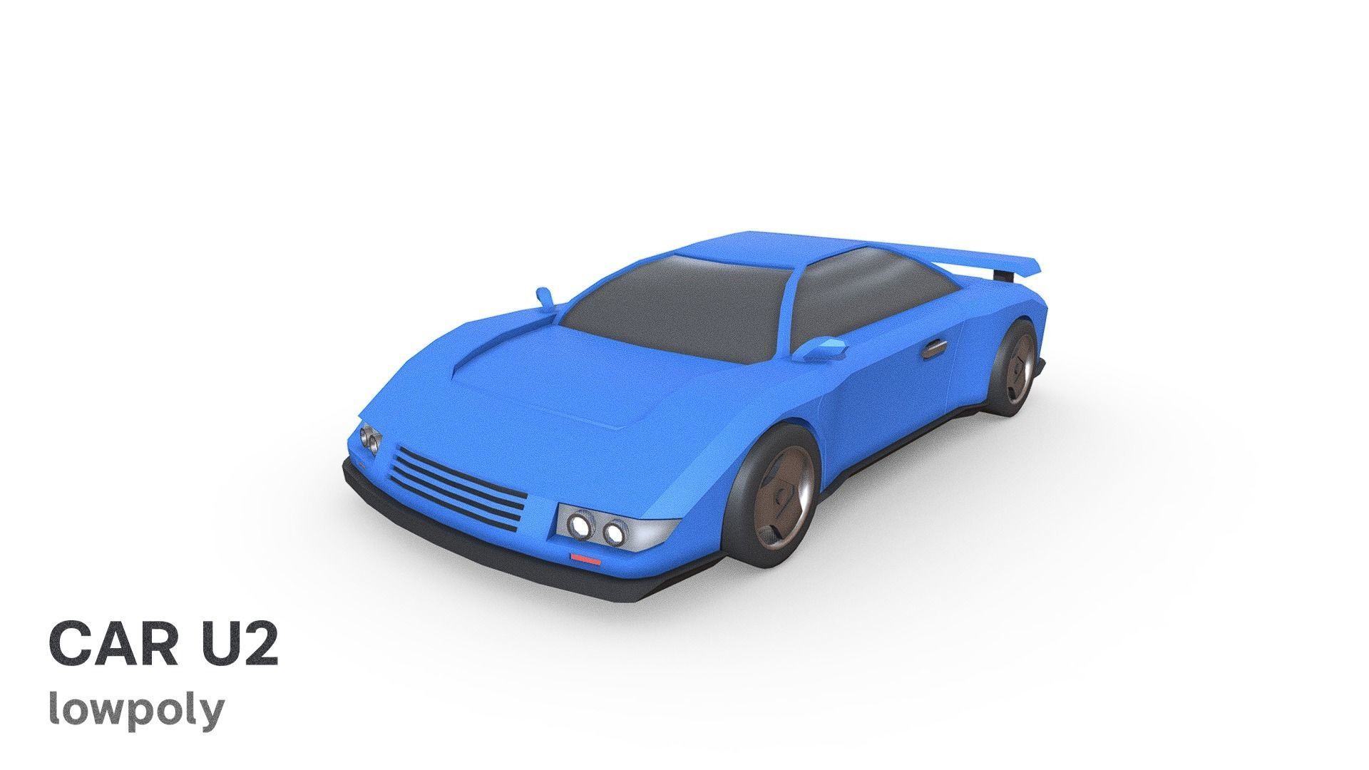 Car U2 lowpoly game-ready Low-poly 3D model_1