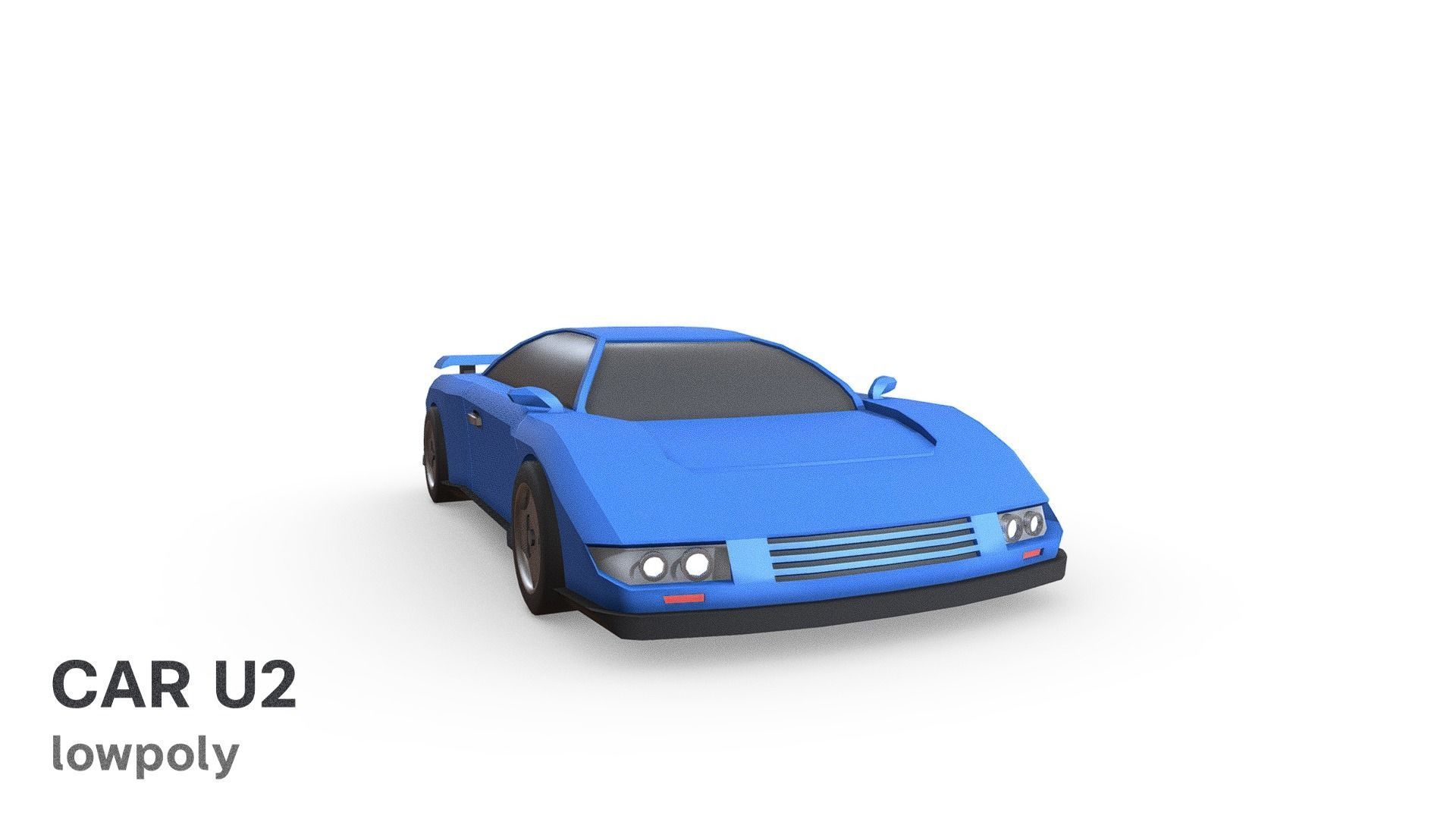 Car U2 lowpoly game-ready Low-poly 3D model_2