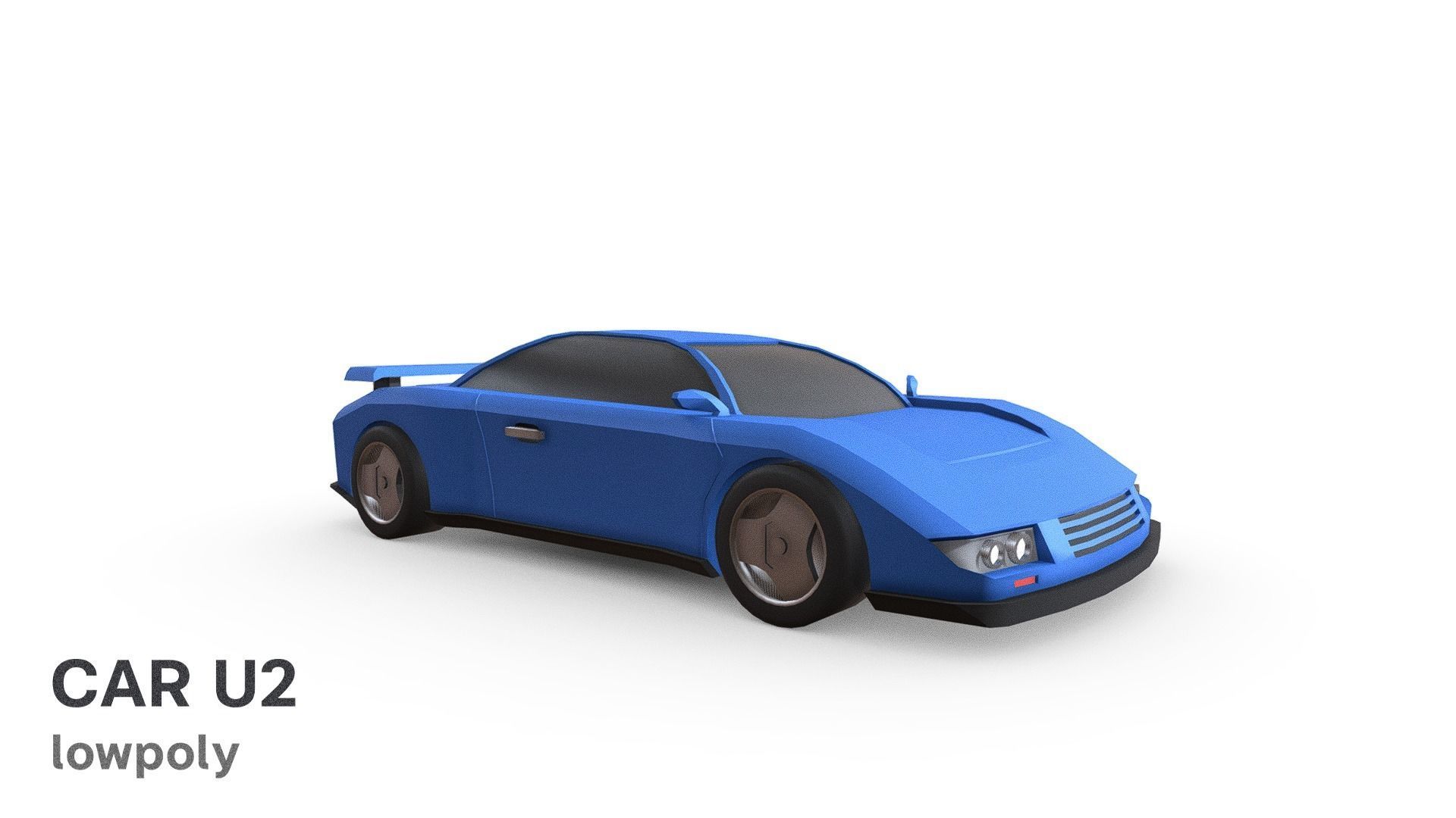 Car U2 lowpoly game-ready Low-poly 3D model_3
