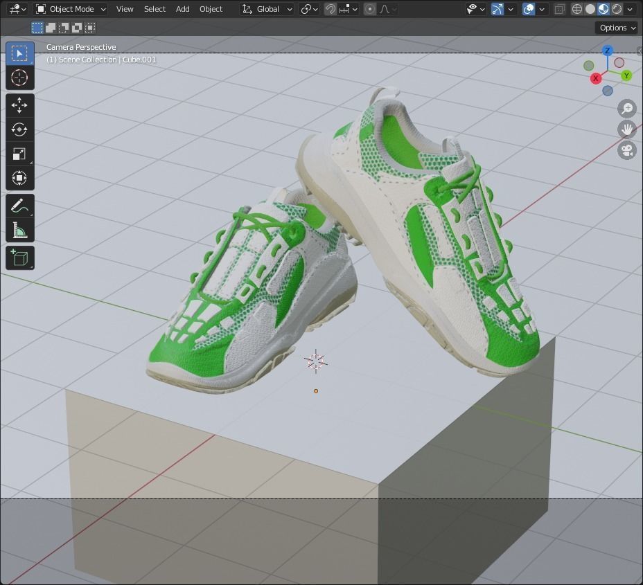 Shoe  with 15 different texture Low-poly 3D model_24