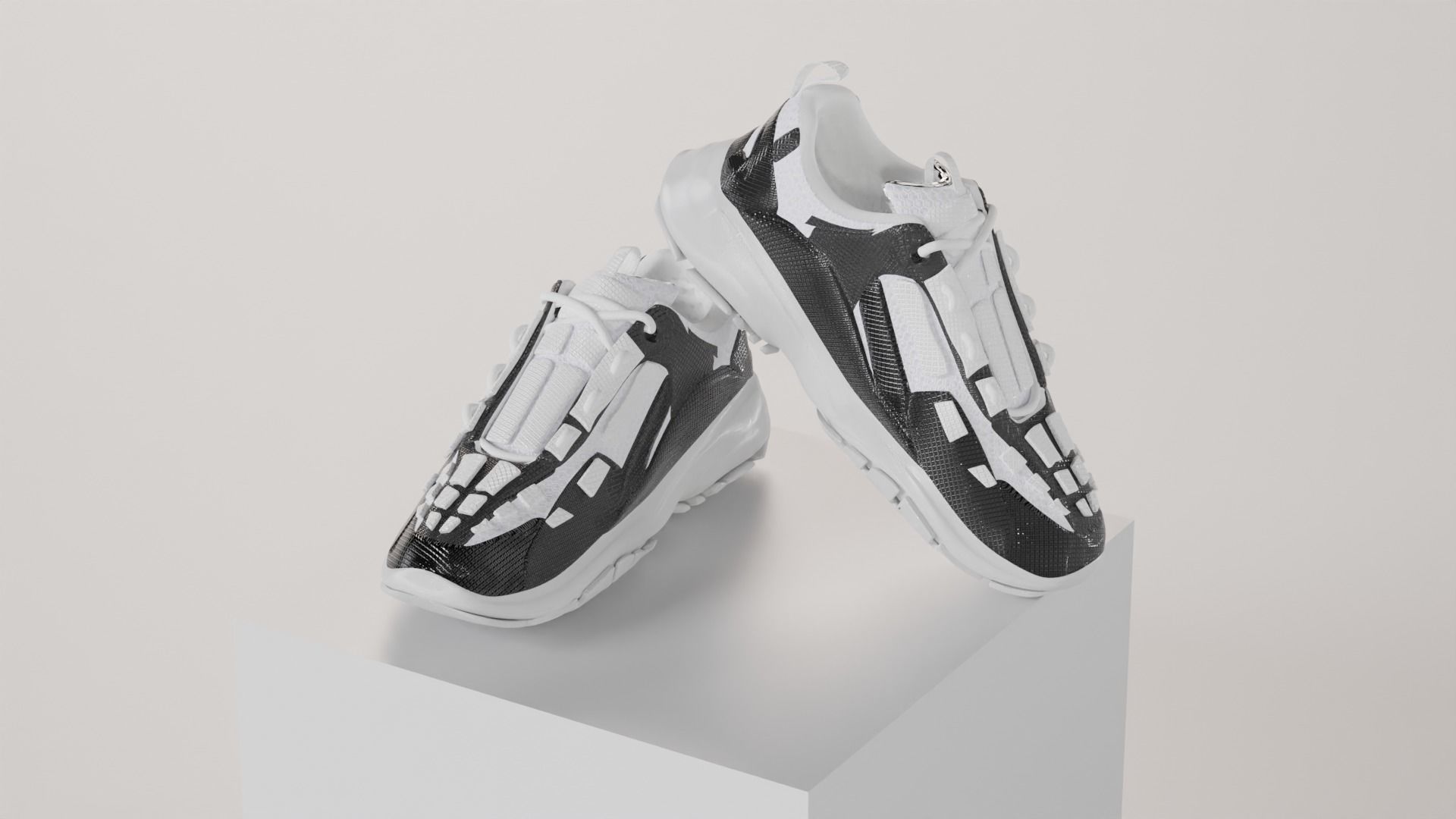 Shoe  with 15 different texture Low-poly 3D model_2