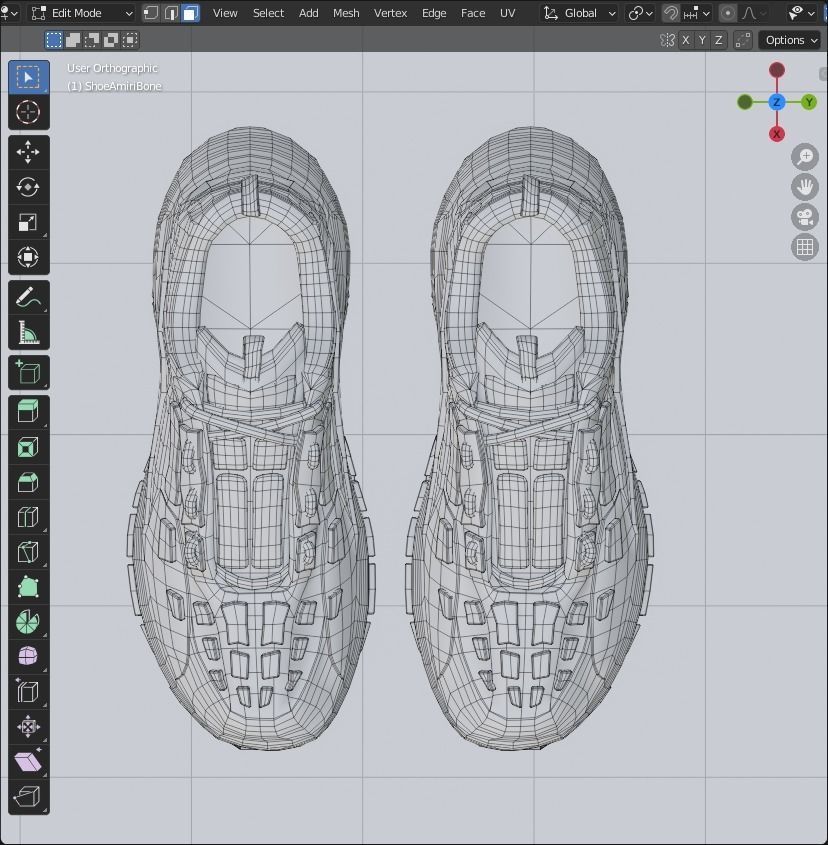 Shoe  with 15 different texture Low-poly 3D model_35