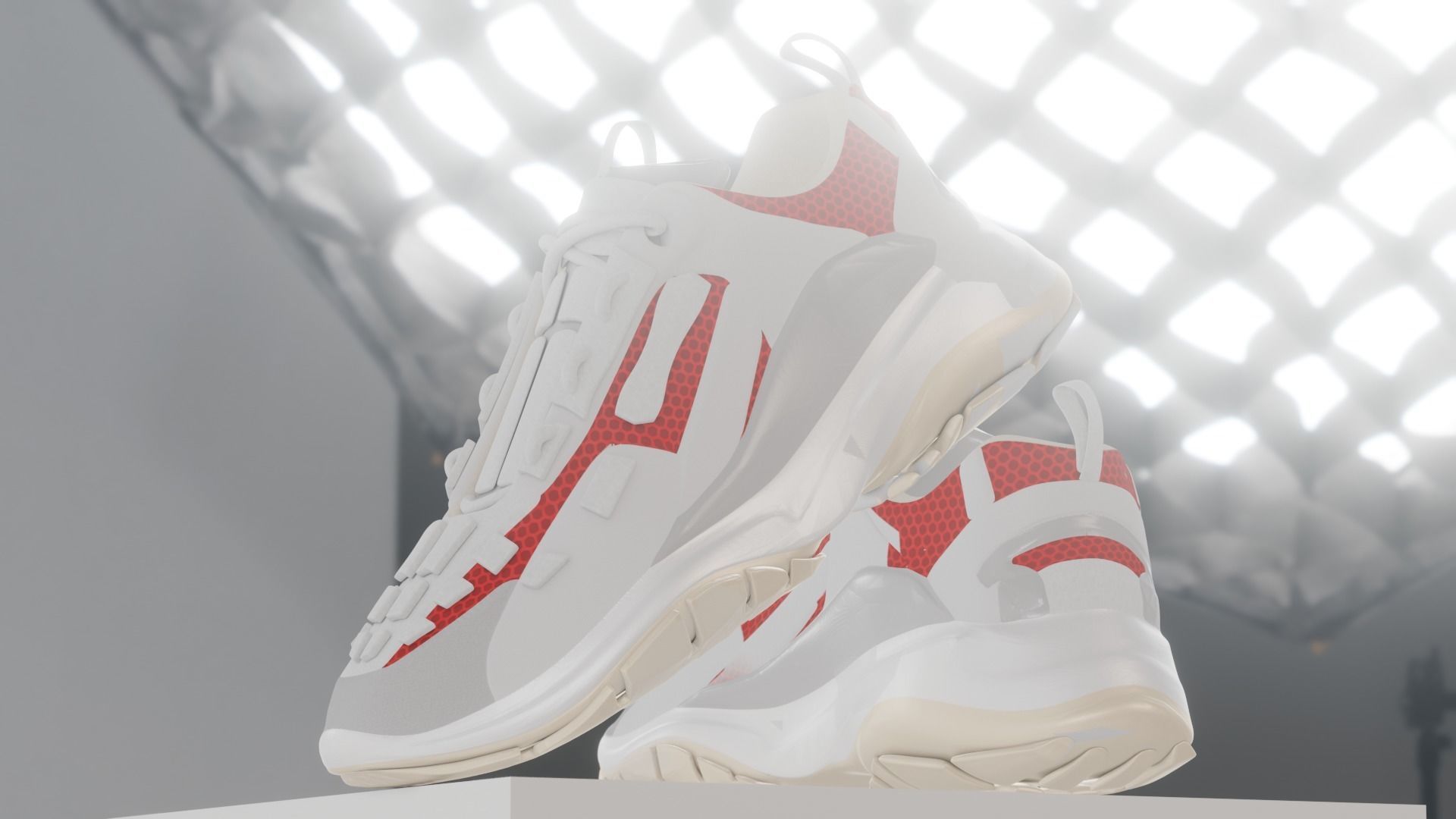 Shoe  with 15 different texture Low-poly 3D model_13