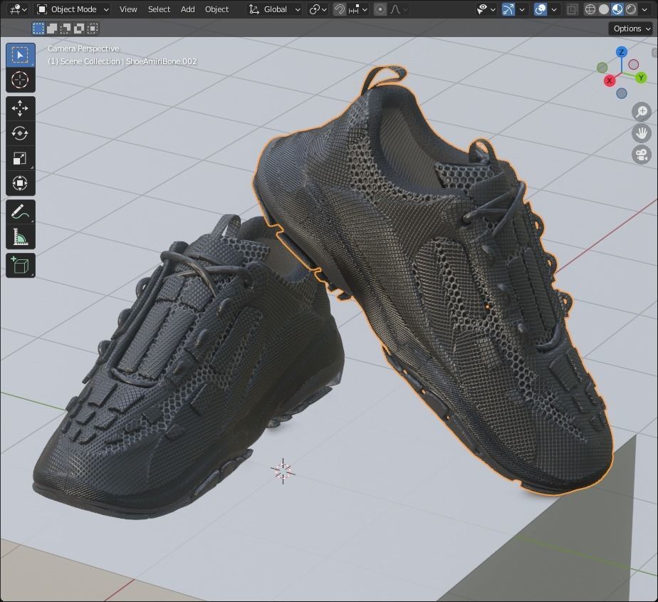 Shoe  with 15 different texture Low-poly 3D model_28