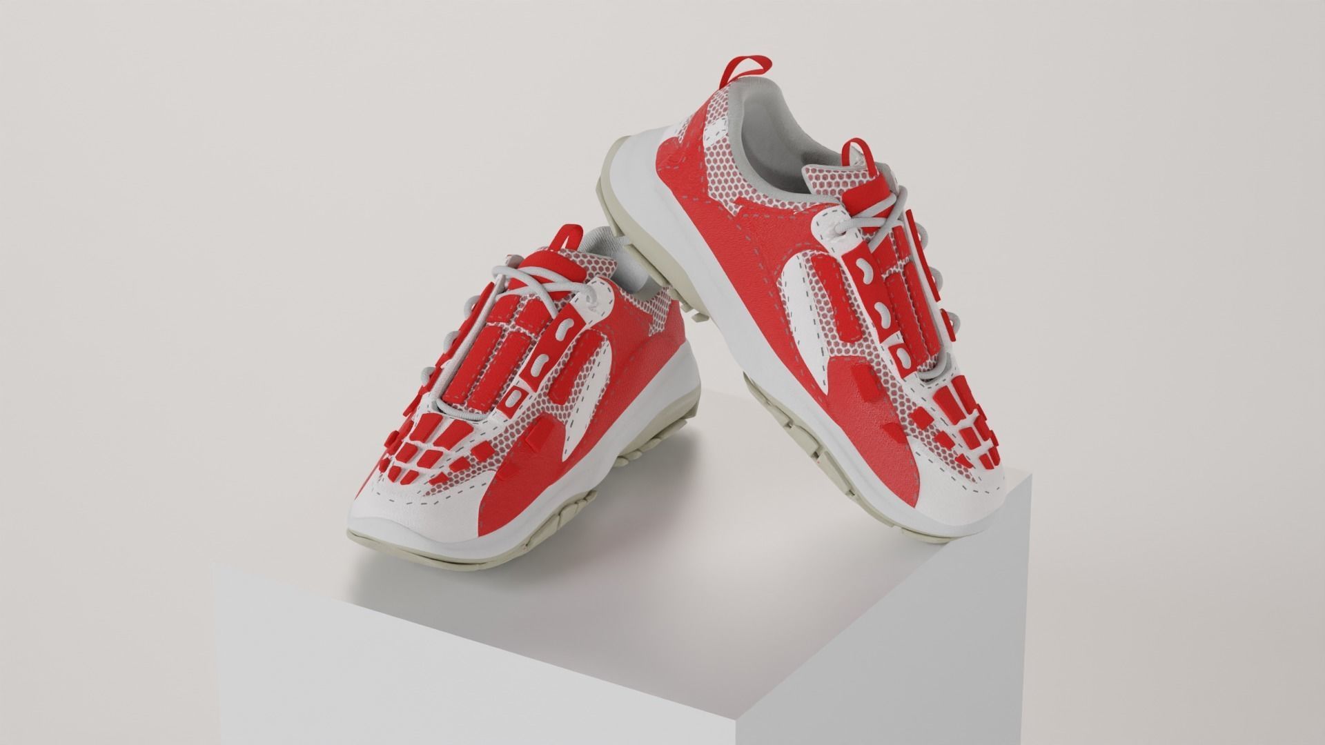 Shoe  with 15 different texture Low-poly 3D model_6