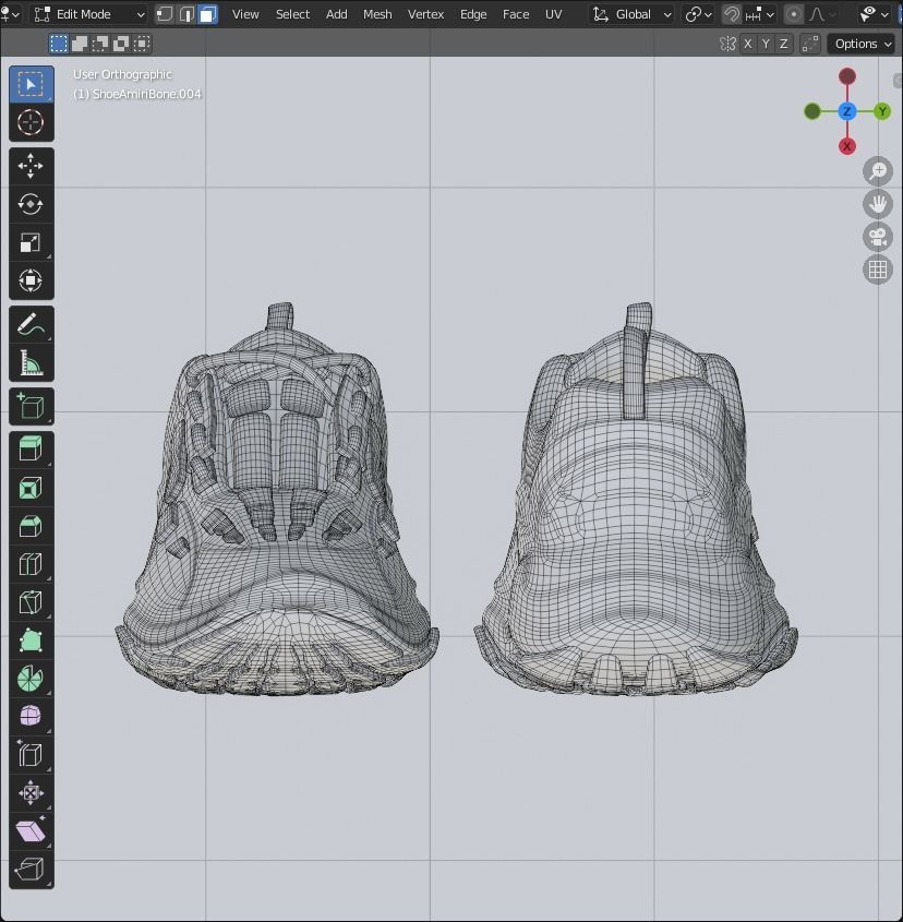 Shoe  with 15 different texture Low-poly 3D model_31