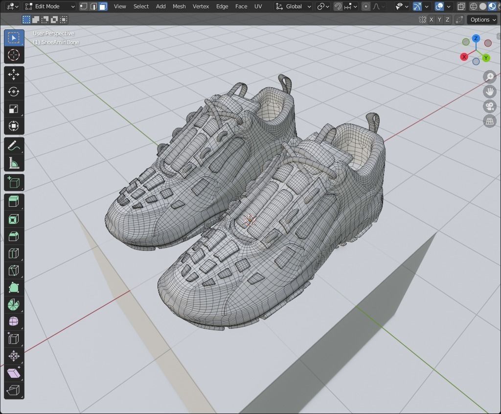 Shoe  with 15 different texture Low-poly 3D model_43