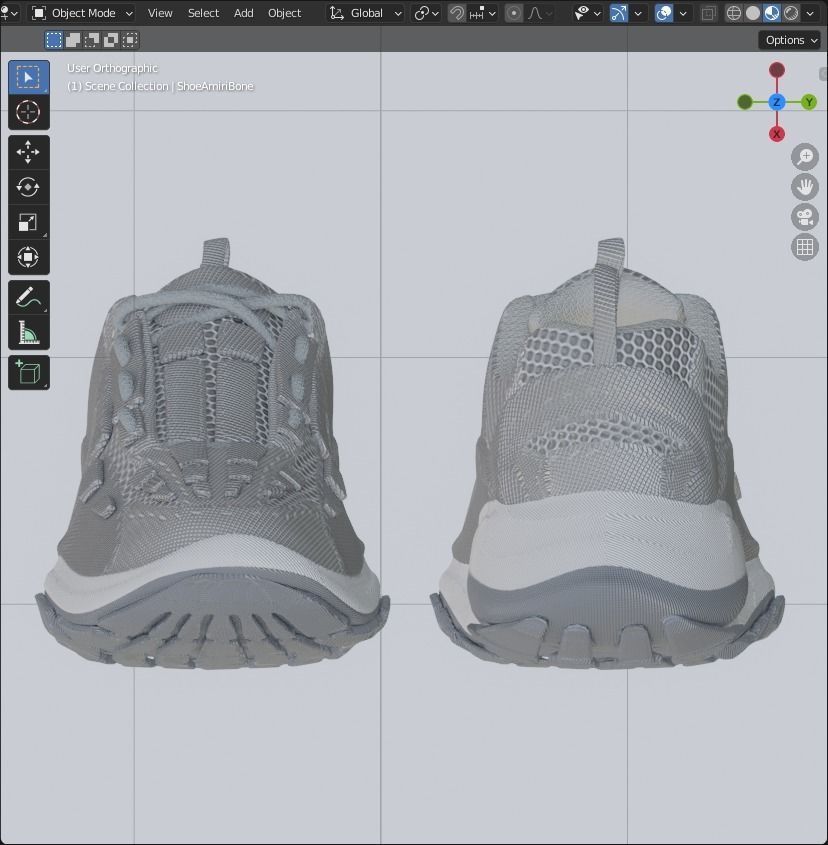 Shoe  with 15 different texture Low-poly 3D model_32