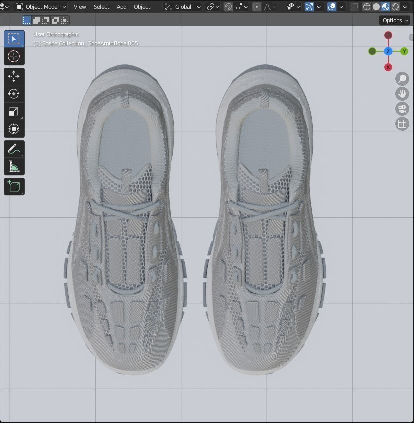 Shoe  with 15 different texture Low-poly 3D model_34