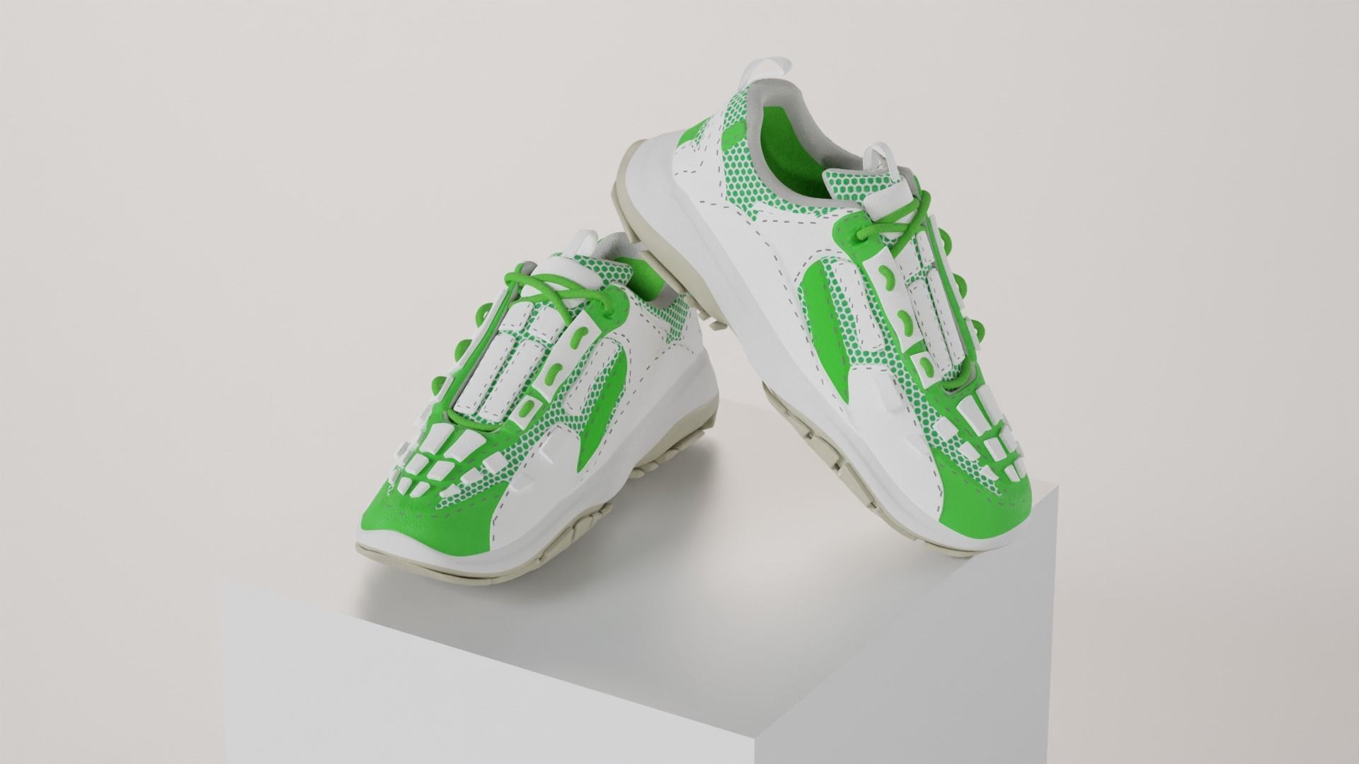 Shoe  with 15 different texture Low-poly 3D model_8