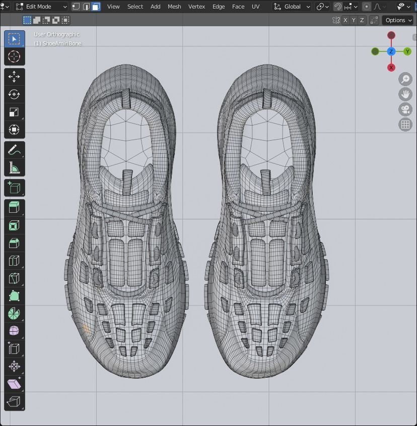 Shoe  with 15 different texture Low-poly 3D model_36