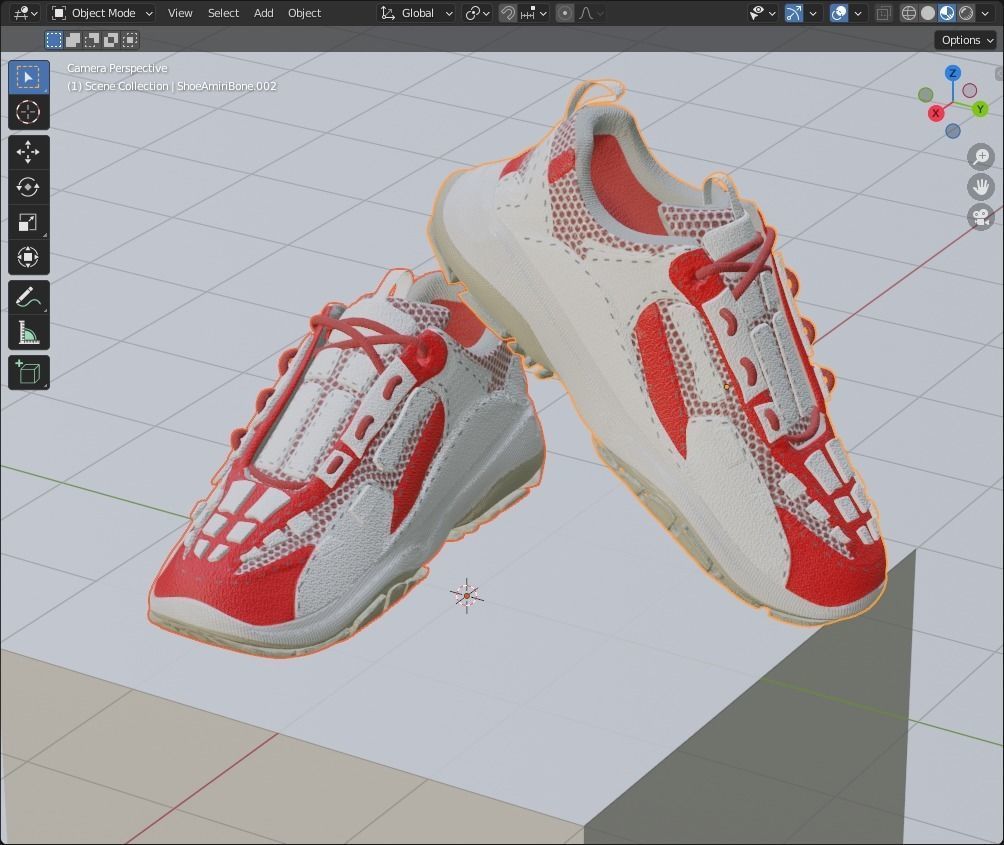 Shoe  with 15 different texture Low-poly 3D model_26
