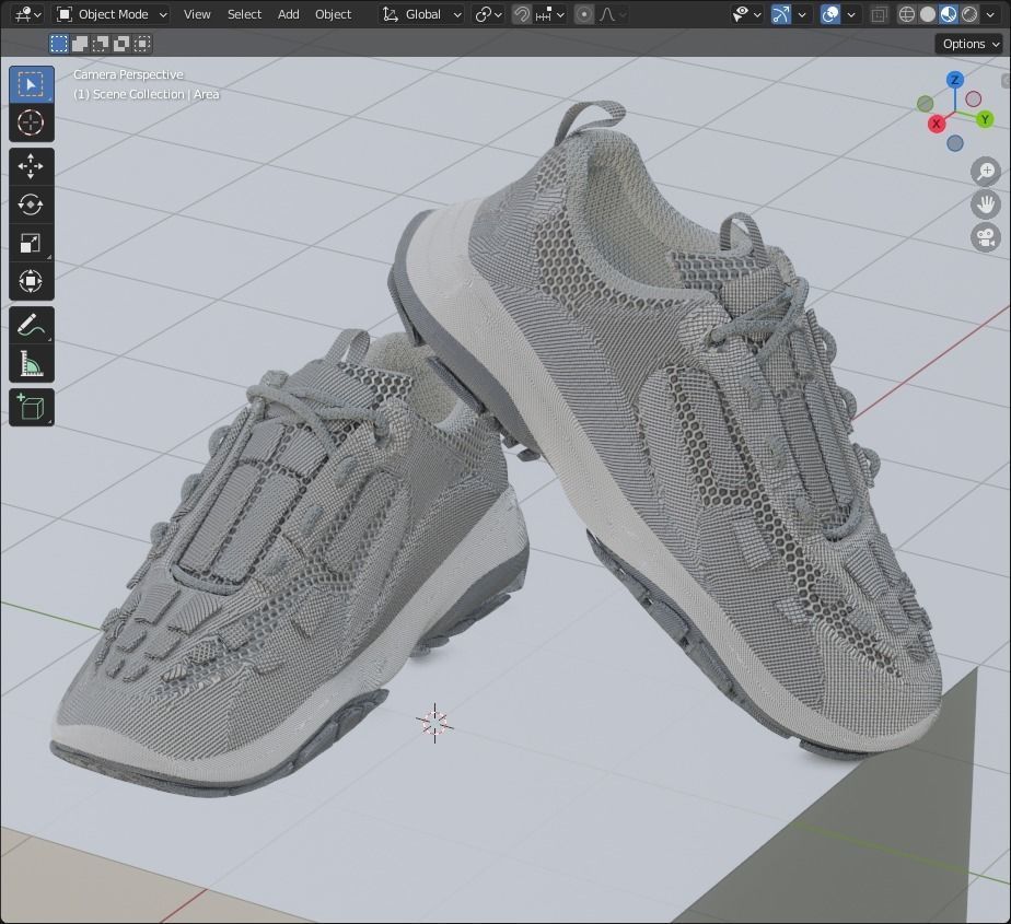 Shoe  with 15 different texture Low-poly 3D model_27