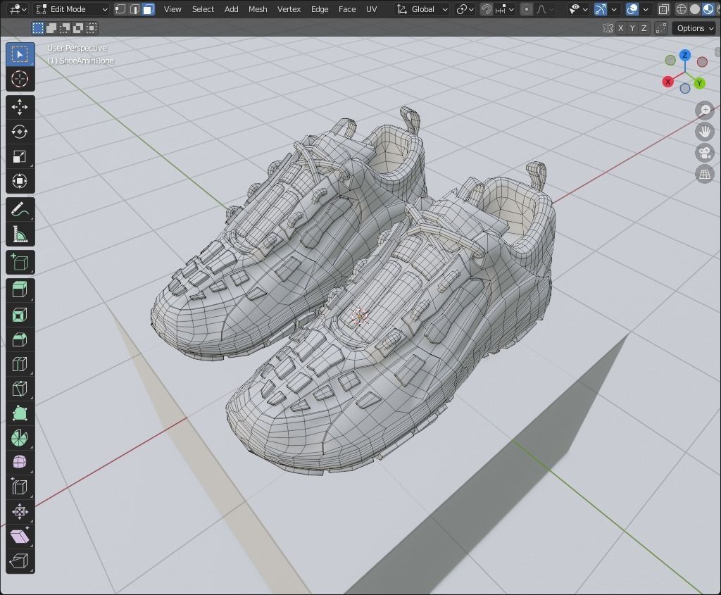 Shoe  with 15 different texture Low-poly 3D model_42