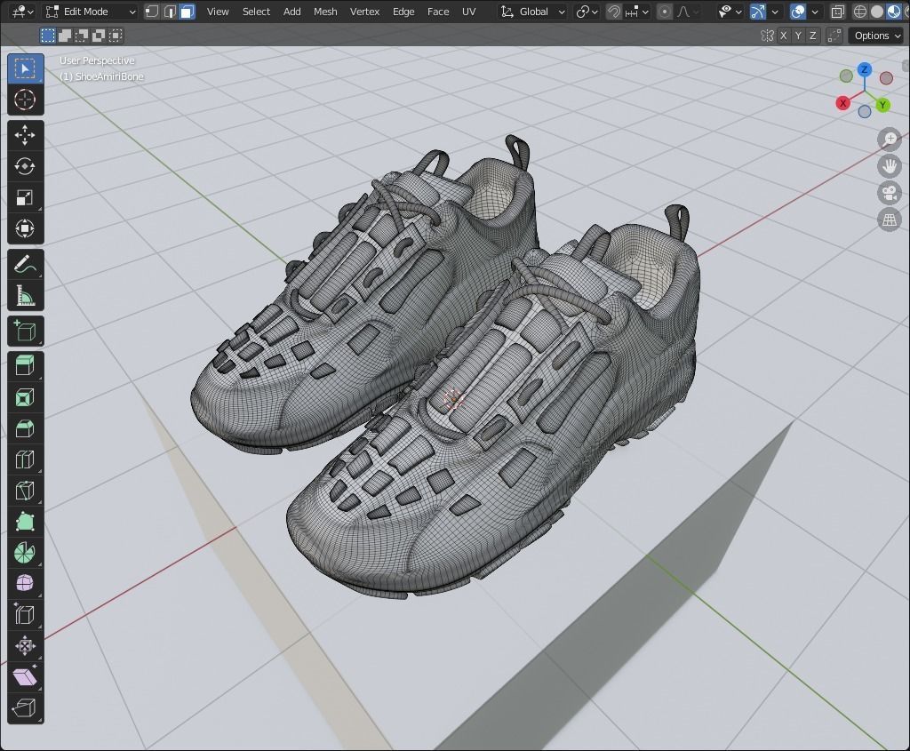 Shoe  with 15 different texture Low-poly 3D model_44