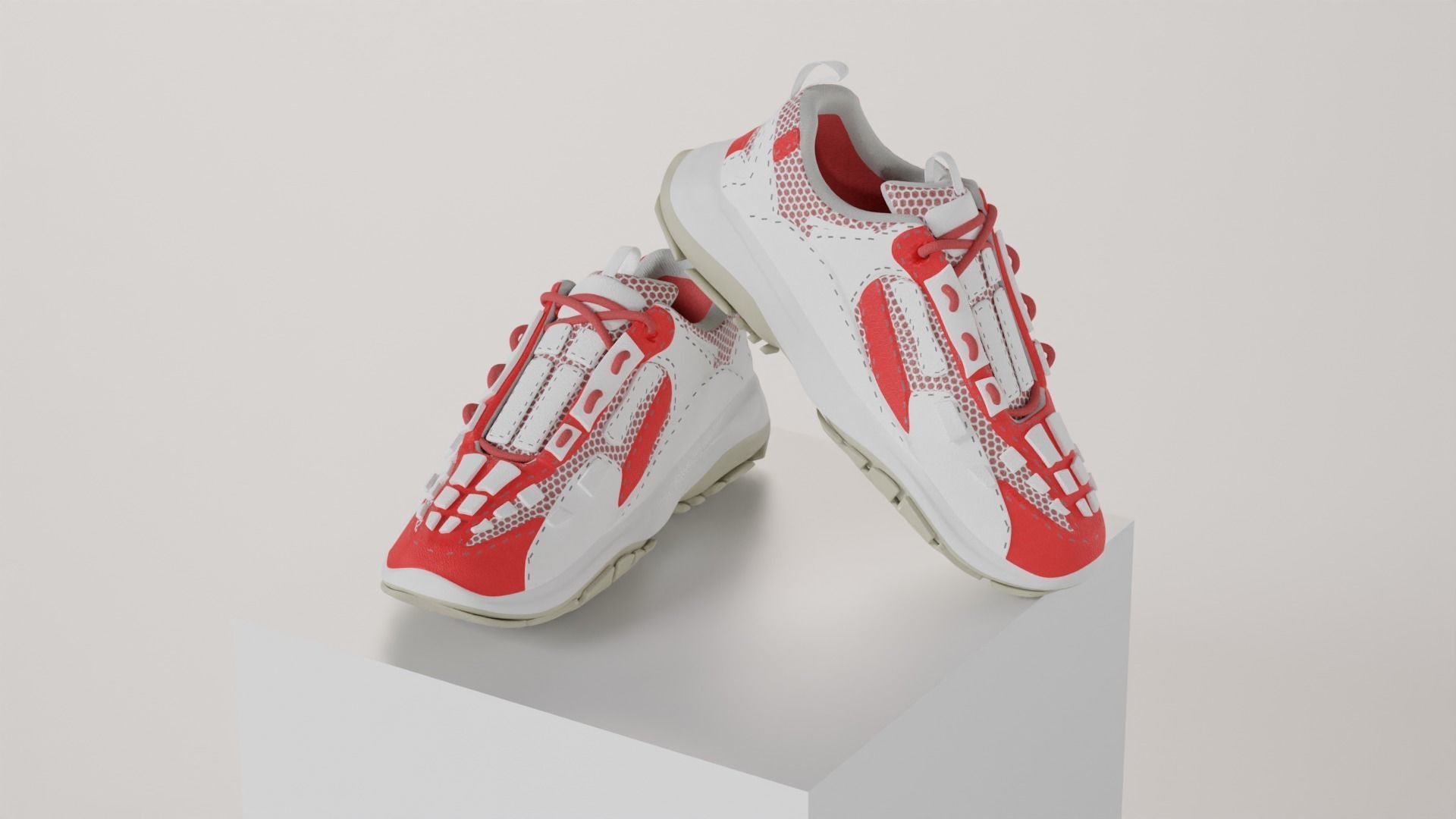 Shoe  with 15 different texture Low-poly 3D model_7