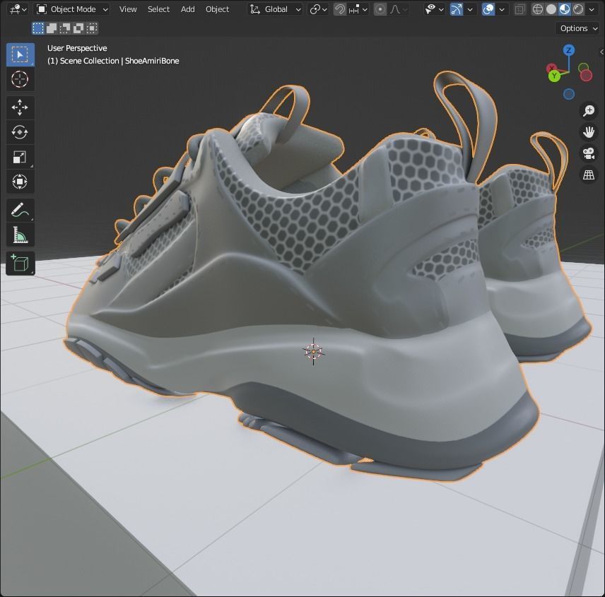 Shoe  with 15 different texture Low-poly 3D model_29