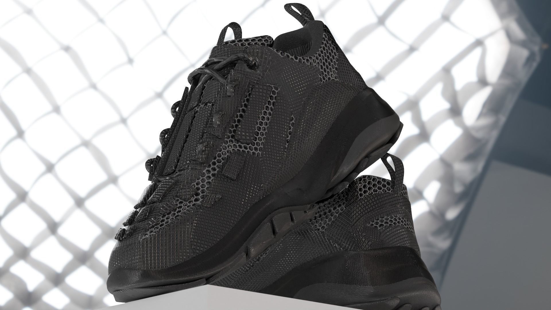 Shoe  with 15 different texture Low-poly 3D model_10