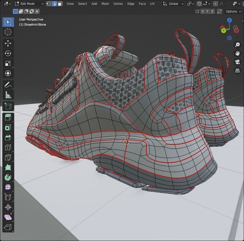 Shoe  with 15 different texture Low-poly 3D model_30