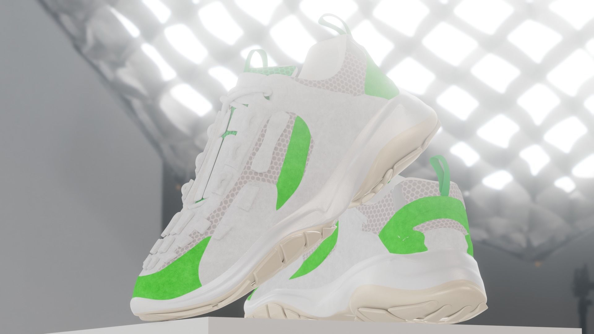 Shoe  with 15 different texture Low-poly 3D model_16