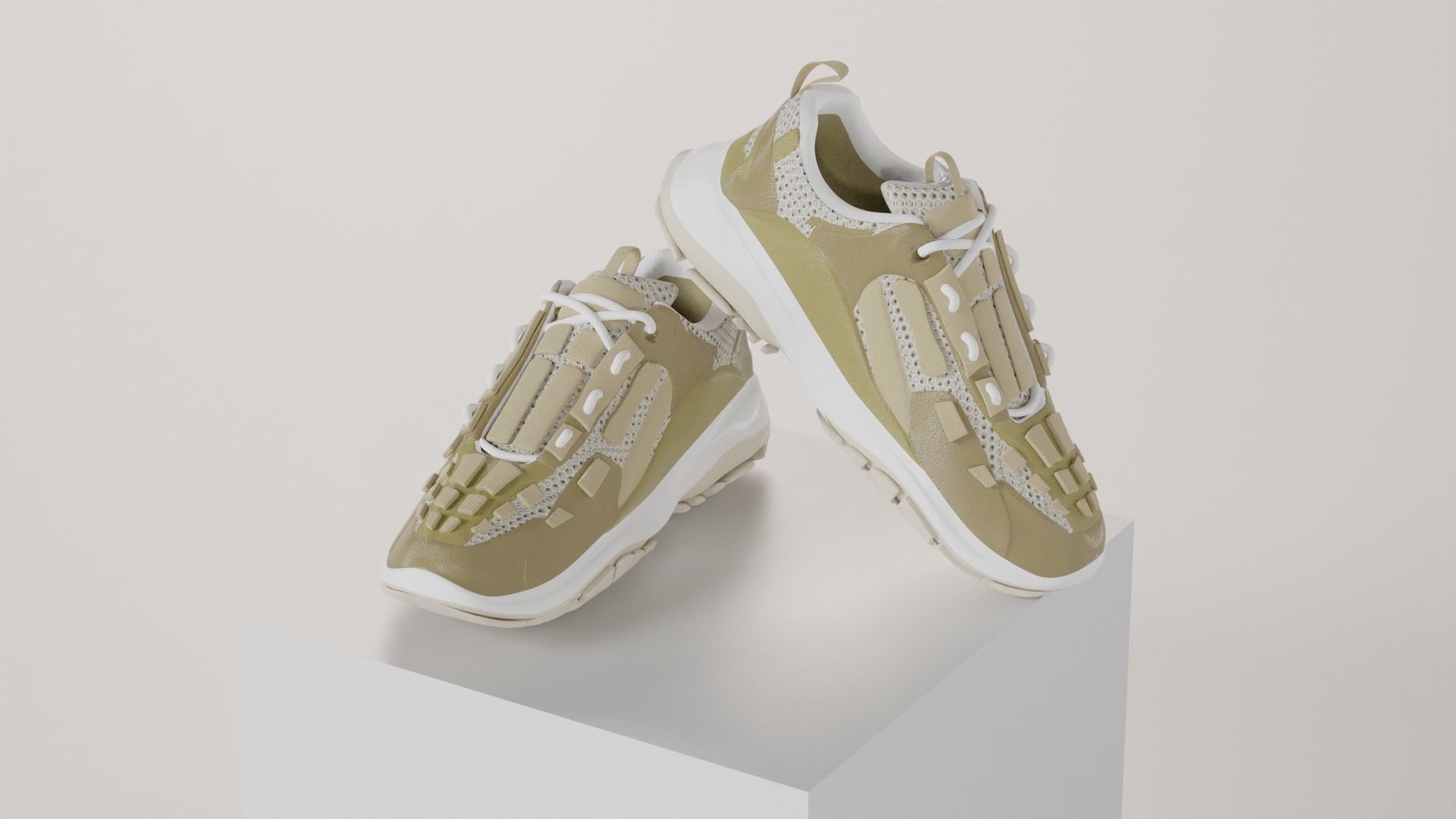 Shoe  with 15 different texture Low-poly 3D model_4