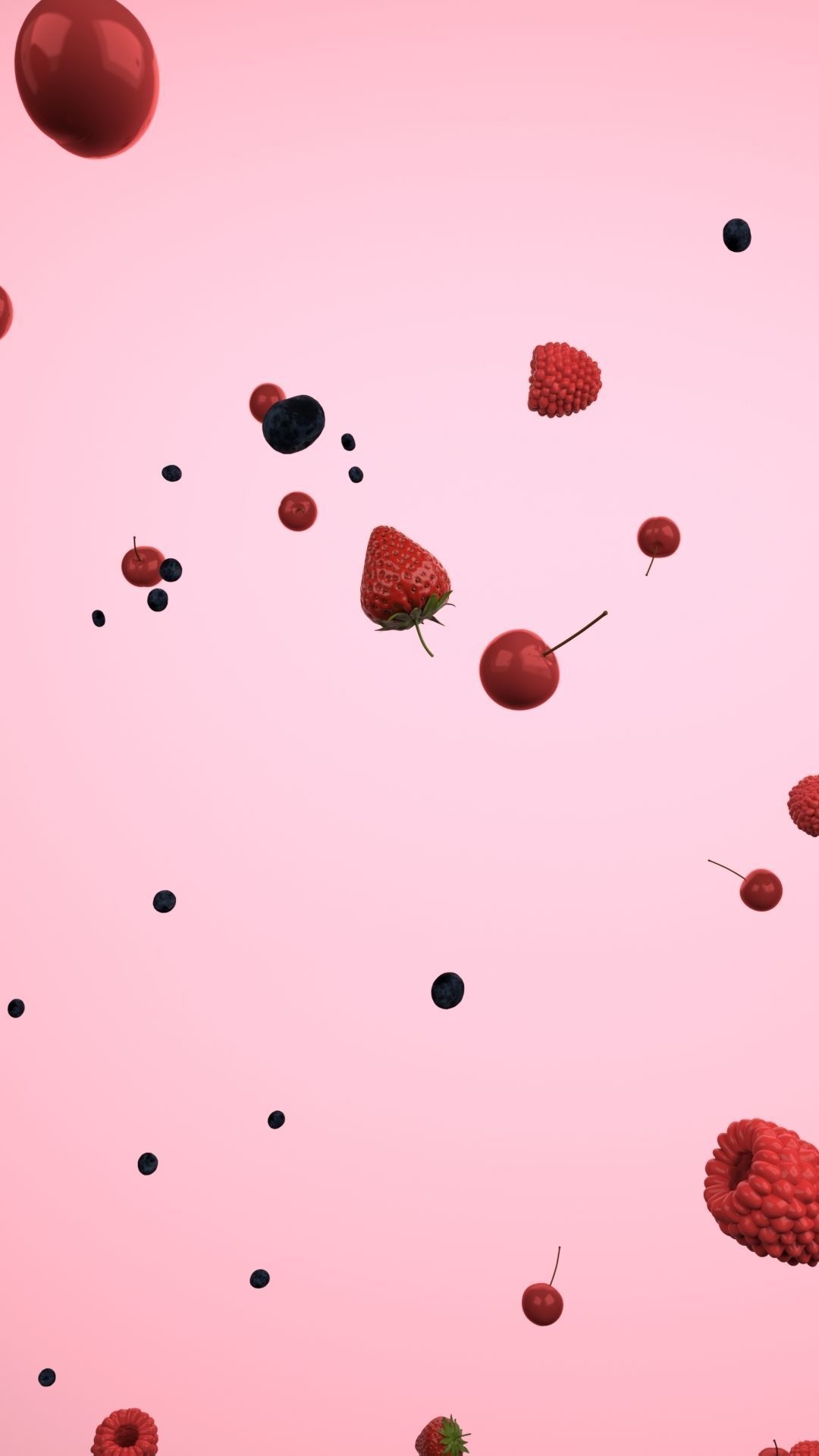 Strawberry 3D model three strawberries 3D model_4