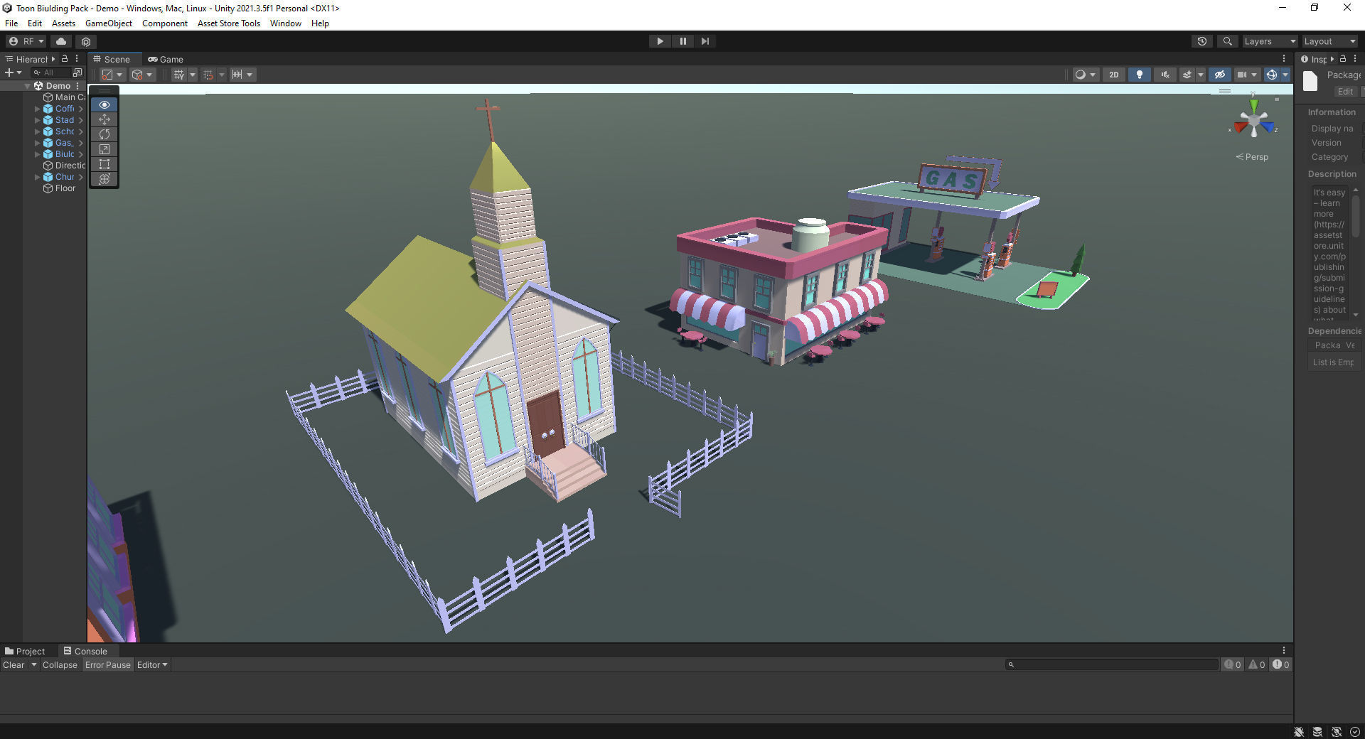Toon Building Pack for Unity Low-poly 3D model_3