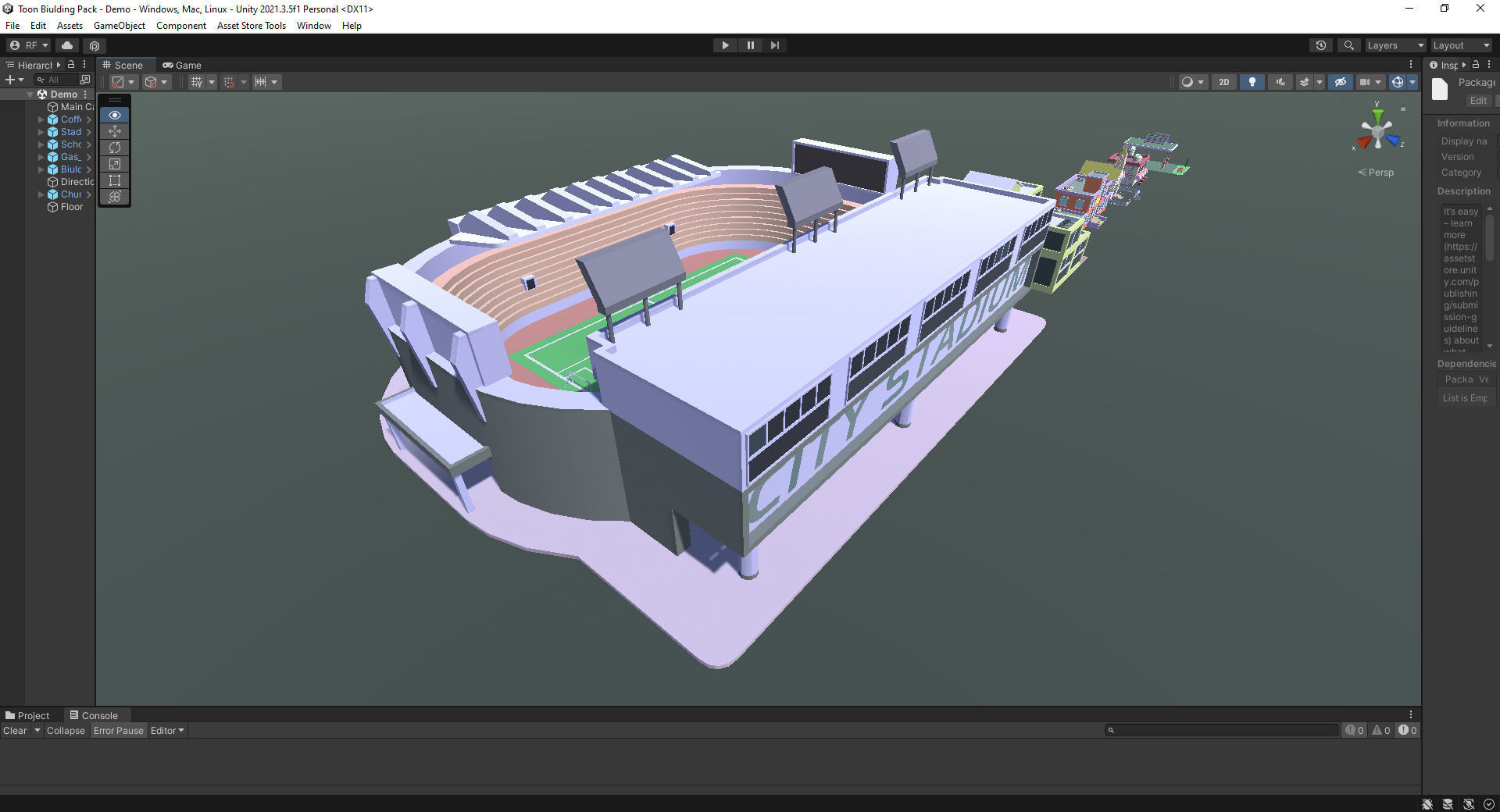 Toon Building Pack for Unity Low-poly 3D model_5