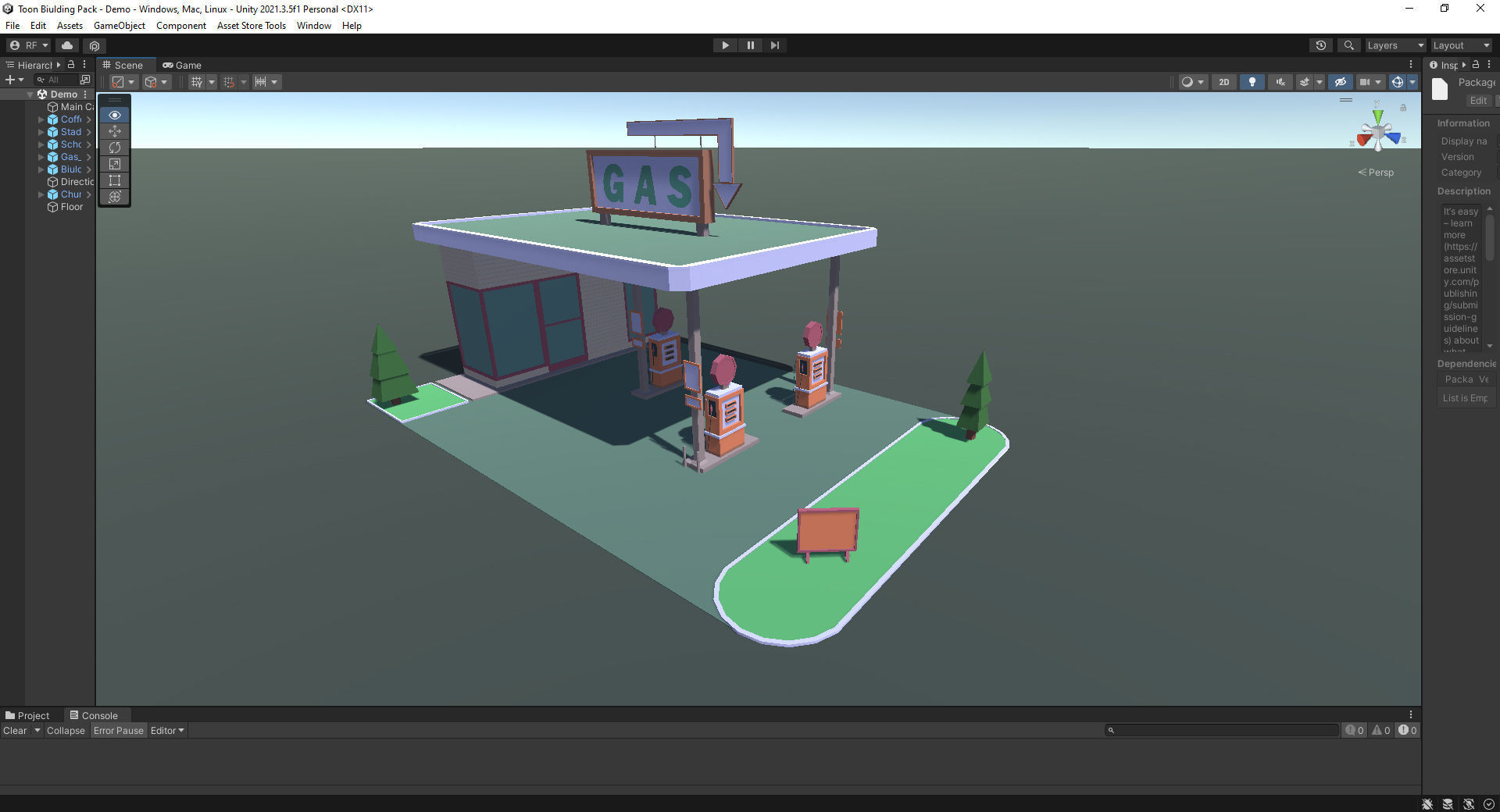 Toon Building Pack for Unity Low-poly 3D model_1
