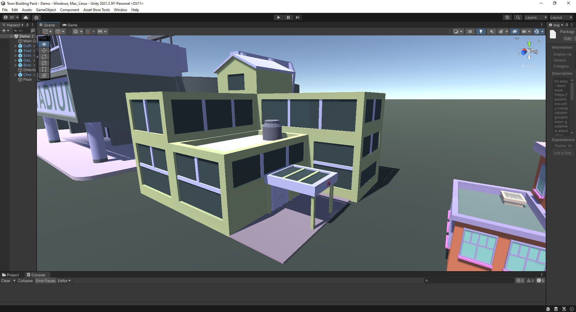 Toon Building Pack for Unity Low-poly 3D model_6